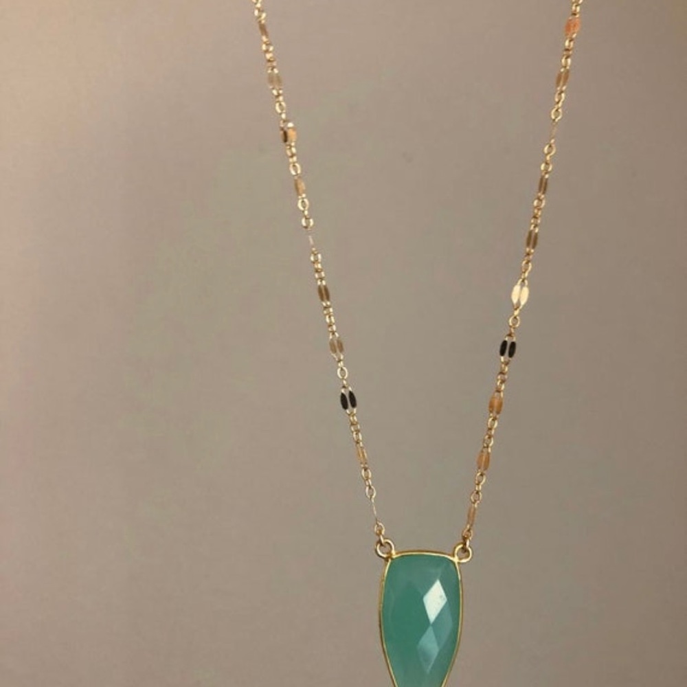Gold filled chalcedony necklace